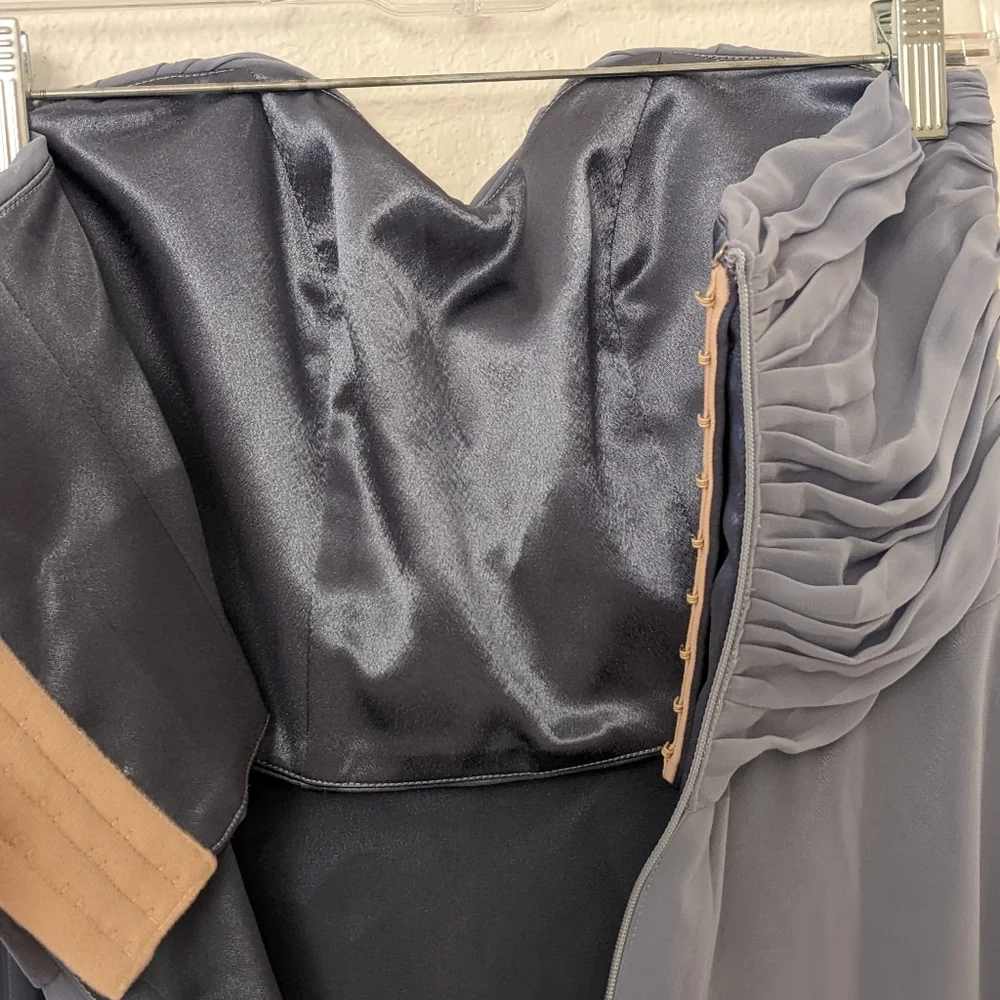 Dusty Blue Custom-made Bridesmaid Dress - Picture 8 of 10